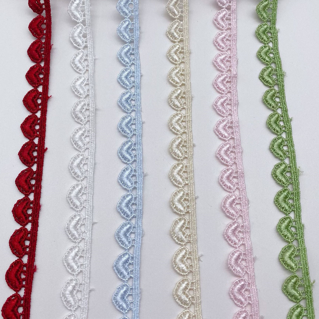 Lace Ribbon Trim - 4 jardy haftowana wielokolorowa jednostronna erotyczna