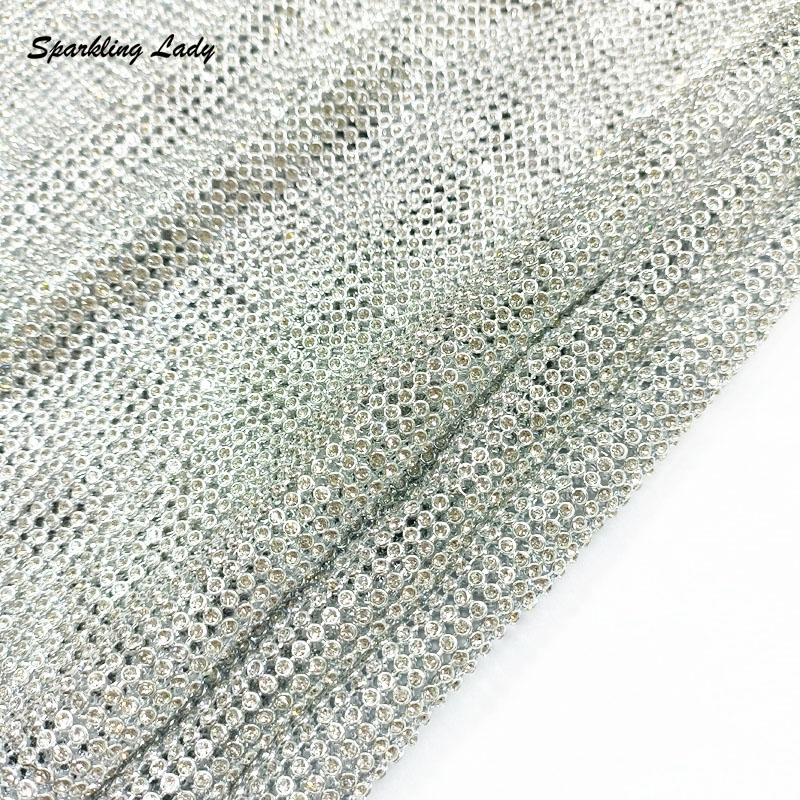 Tkanina z metalowymi dżetami 3 – Crystal Mesh Fabric recenzja i cena