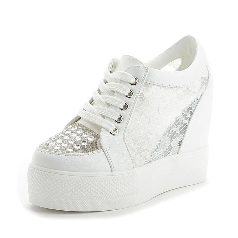 Modne trampki damskie buty na  – Crystal Mesh Fabric recenzja i cena