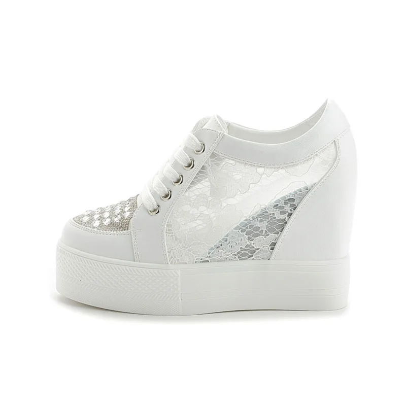 Modne trampki damskie buty na  – Crystal Mesh Fabric recenzja i cena