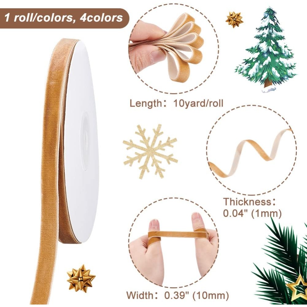 4 Rolki 4 Kolory Jednostronna  – Velvet Ribbon Roll recenzja i cena